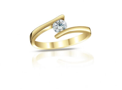zlatý prsten s diamantem 0.31ct I/VS1 s GIA certifikátem