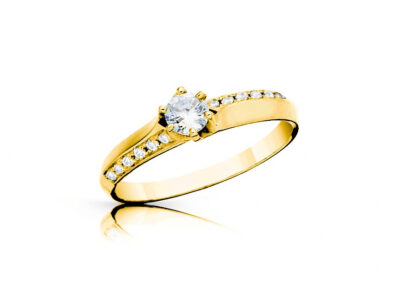 zlatý prsten s diamantem 0.31ct J/VS1 s GIA certifikátem