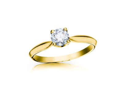 zlatý prsten s diamantem 0.31ct J/VVS2 s GIA certifikátem