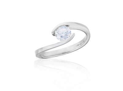 zlatý prsten s diamantem 0.32ct D/VVS1 s GIA certifikátem