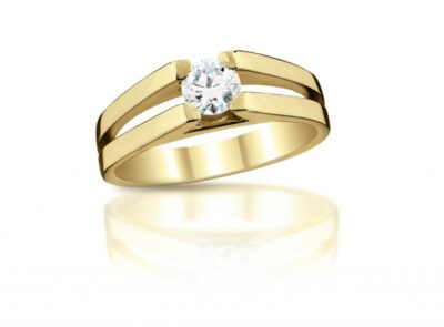 zlatý prsten s diamantem 0.32ct H/VS1 s GIA certifikátem