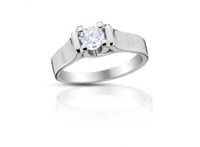 zlatý prsten s diamantem 0.32ct I/VS2 s GIA certifikátem