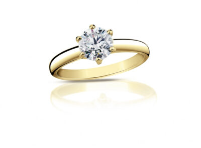 zlatý prsten s diamantem 0.32ct I/VVS2 s GIA certifikátem