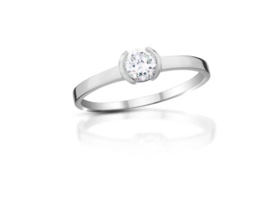 zlatý prsten s diamantem 0.33ct F/VS1 s EGL certifikátem