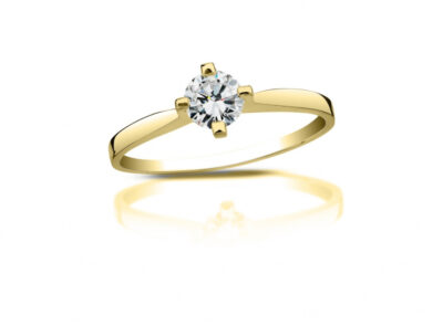 zlatý prsten s diamantem 0.33ct G/SI1 s EGL certifikátem
