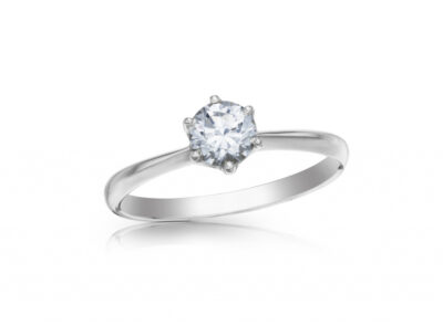 zlatý prsten s diamantem 0.33ct I/VS1 s GIA certifikátem