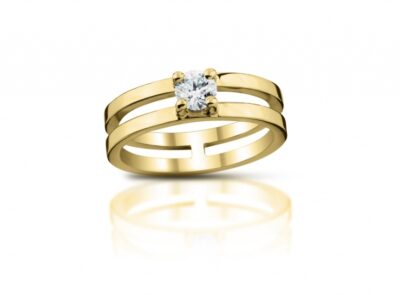 zlatý prsten s diamantem 0.34ct G/SI2 s EGL certifikátem