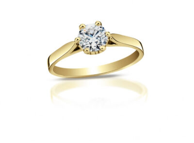 zlatý prsten s diamantem 0.35ct I/VVS1 s GIA certifikátem