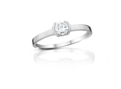 zlatý prsten s diamantem 0.398ct F/SI2 s IGI certifikátem