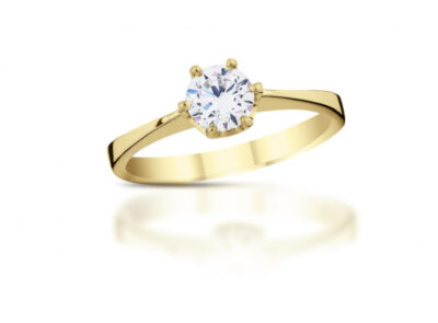 zlatý prsten s diamantem 0.40ct I/SI2 s GIA certifikátem