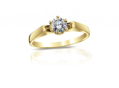 zlatý prsten s diamantem 0.40ct J/VS2 s GIA certifikátem