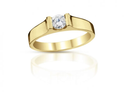 zlatý prsten s diamantem 0.40ct J/VVS1 s GIA certifikátem