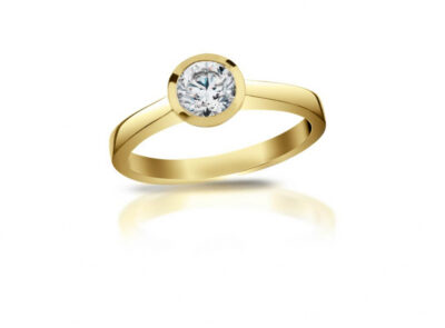 zlatý prsten s diamantem 0.40ct K/VS1 s GIA certifikátem