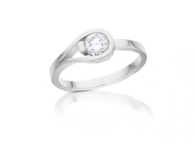 zlatý prsten s diamantem 0.41ct E/VS1 s GIA certifikátem