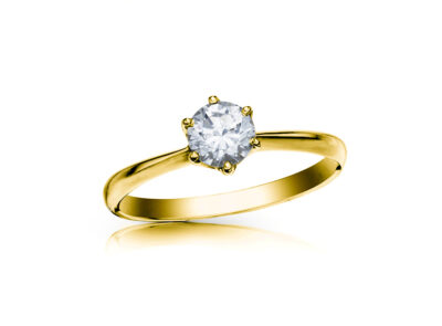 zlatý prsten s diamantem 0.41ct I/IF s GIA certifikátem