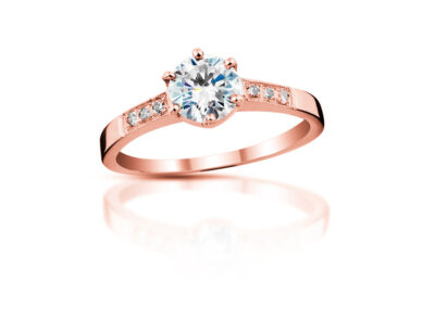 zlatý prsten s diamantem 0.41ct I/VS2 s GIA certifikátem