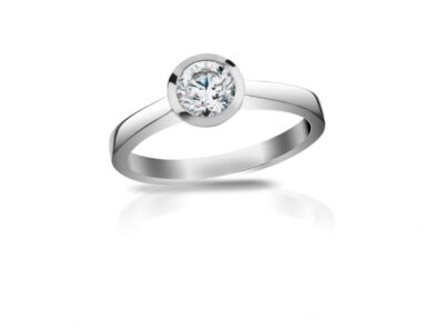zlatý prsten s diamantem 0.43ct H/VS1 s GIA certifikátem