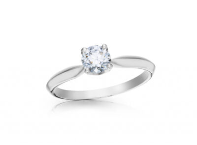 zlatý prsten s diamantem 0.50ct D/VS1 s GIA certifikátem