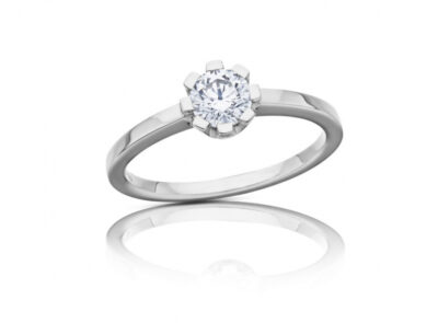 zlatý prsten s diamantem 0.52ct E/VS1 s IGI certifikátem