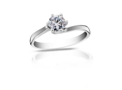 zlatý prsten s diamantem 0.54ct E/VVS2 s GIA certifikátem