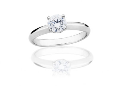 zlatý prsten s diamantem 0.59ct F/VVS2 s IGI certifikátem
