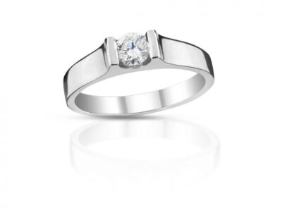 zlatý prsten s diamantem 0.75ct F/SI1 s HRD certifikátem