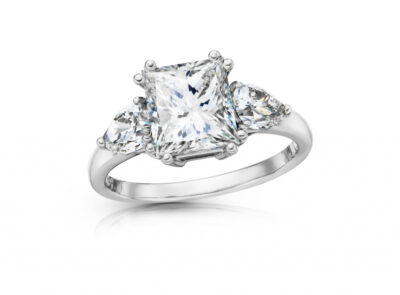 zlatý prsten s diamantem 2.26ct H/VVS2 s HRD certifikátem (celkem 3.07ct)