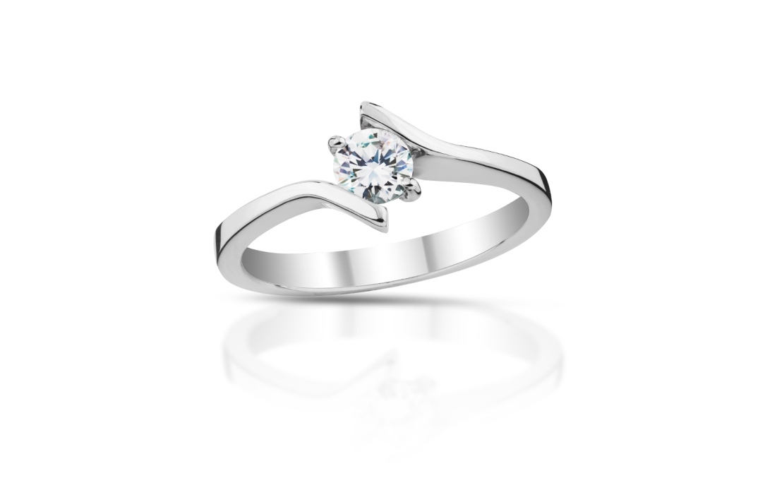 Diamantový prsten model VVDiamonds 17 - 14k bílé zlato