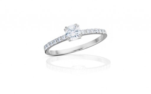 Diamantový prsten model VVDiamonds 61 - 14k bílé zlato