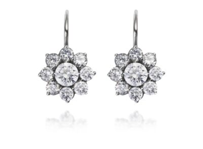 Diamantové náušnice model VVDiamonds 13 - 14k bílé zlato
