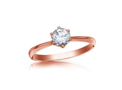 Diamantový prsten model VVDiamonds 81 - 14k růžové zlato