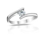 Diamantový prsten model VVDiamonds 31 - 14k bílé zlato