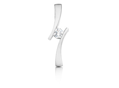 zlatý přívěsek s diamantem 0.24ct F/VS1 s IGI certifikátem