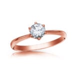 Diamantový prsten model VVDiamonds 81 - 14k růžové zlato