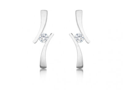 Diamantové náušnice model VVDiamonds 18 - 14k bílé zlato