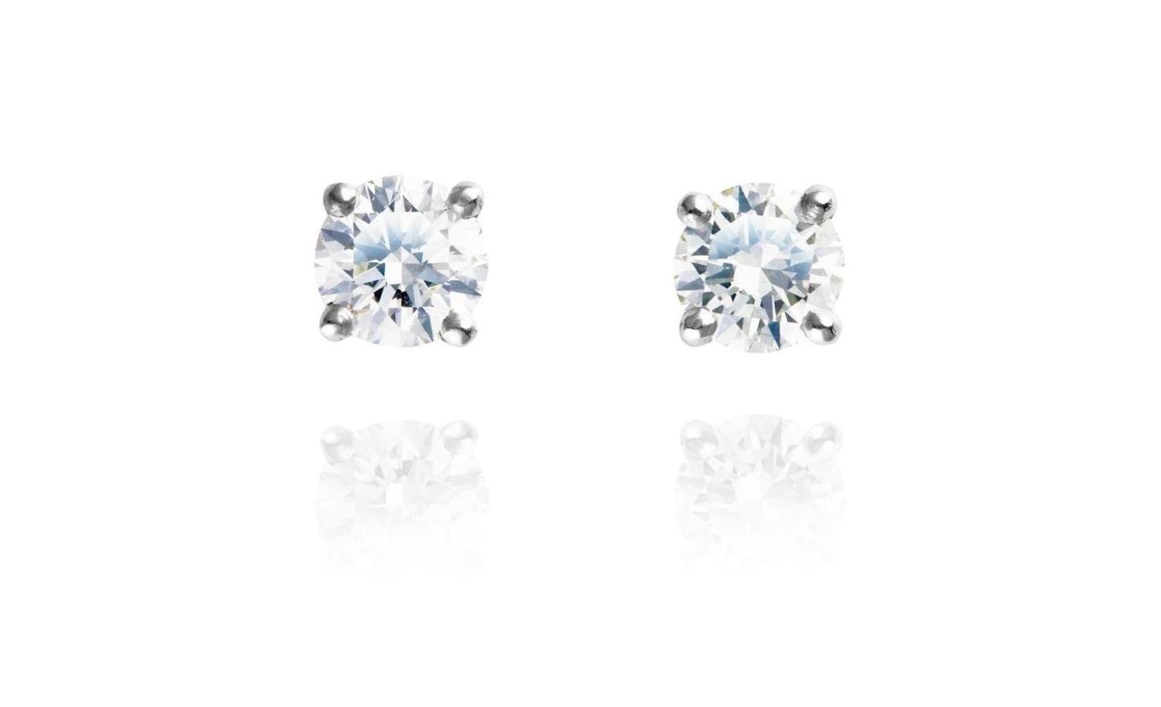 Diamantové náušnice model VVDiamonds 1 - 14k bílé zlato