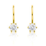 Diamantové náušnice model VVDiamonds 19 - 18k žluté zlato