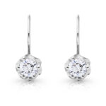 Diamantové náušnice model VVDiamonds 28 - 14k bílé zlato