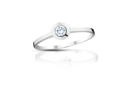 Diamantový prsten model VVDiamonds LKruh - 14k bílé zlato