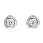 Diamantové náušnice model VVDiamonds 14 - 14k bílé zlato