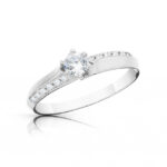 Diamantový prsten model VVDiamonds 77 - 14k bílé zlato