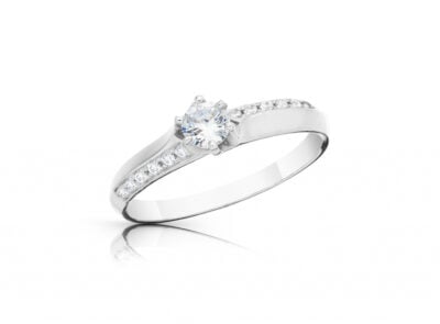 Diamantový prsten model VVDiamonds 77 - 14k bílé zlato