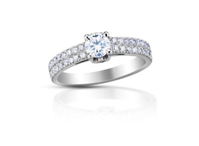 Diamantový prsten model VVDiamonds 51 - 14k bílé zlato