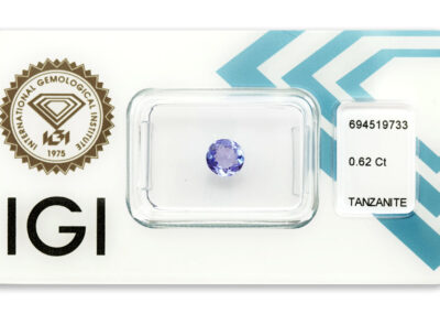 tanzanit 0.62ct deep bluish violet s IGI certifikátem