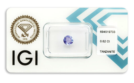 tanzanit 0.62ct deep bluish violet s IGI certifikátem