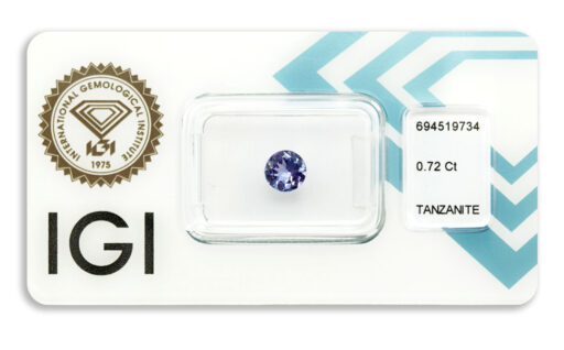 tanzanit 0.72ct bluish violet s IGI certifikátem