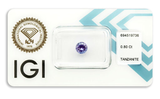 tanzanit 0.80ct deep bluish violet s IGI certifikátem