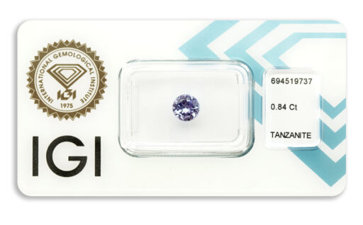 tanzanit 0.84ct bluish violet s IGI certifikátem