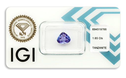 tanzanit 1.65ct deep violet - blue s IGI certifikátem
