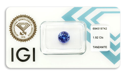 tanzanit 1.92ct deep blue - violet s IGI certifikátem